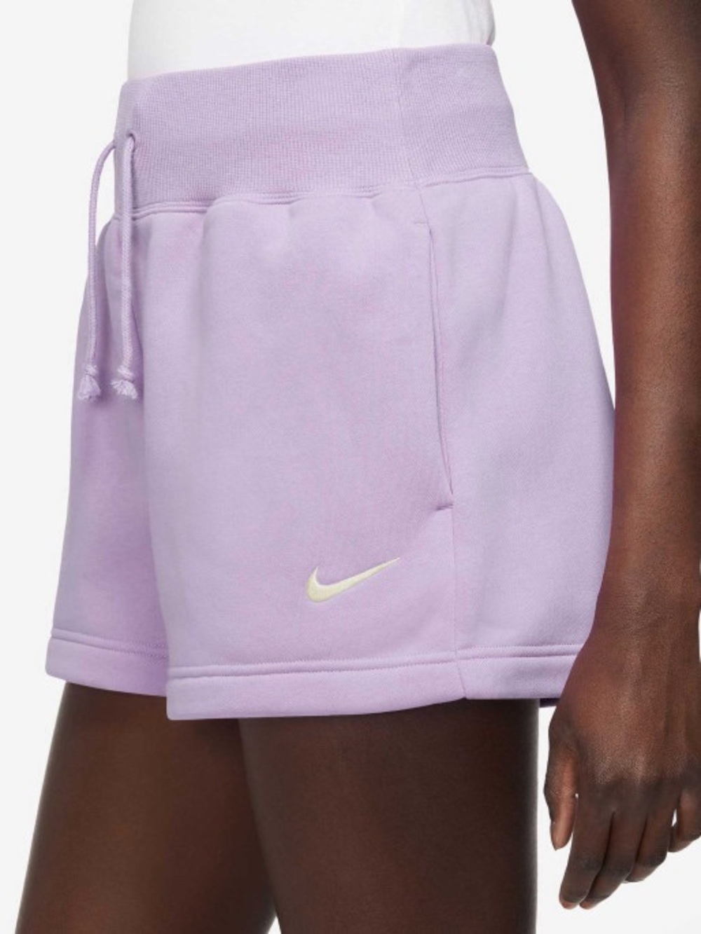 Nike Women's Lavender Swoosh Fleece Shorts